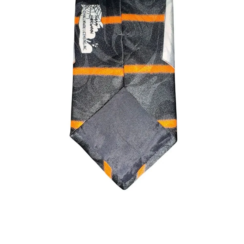 Hallmark Novel Ties Halloween Skeleton Pumpkin Jack O Lantern Vintage Necktie